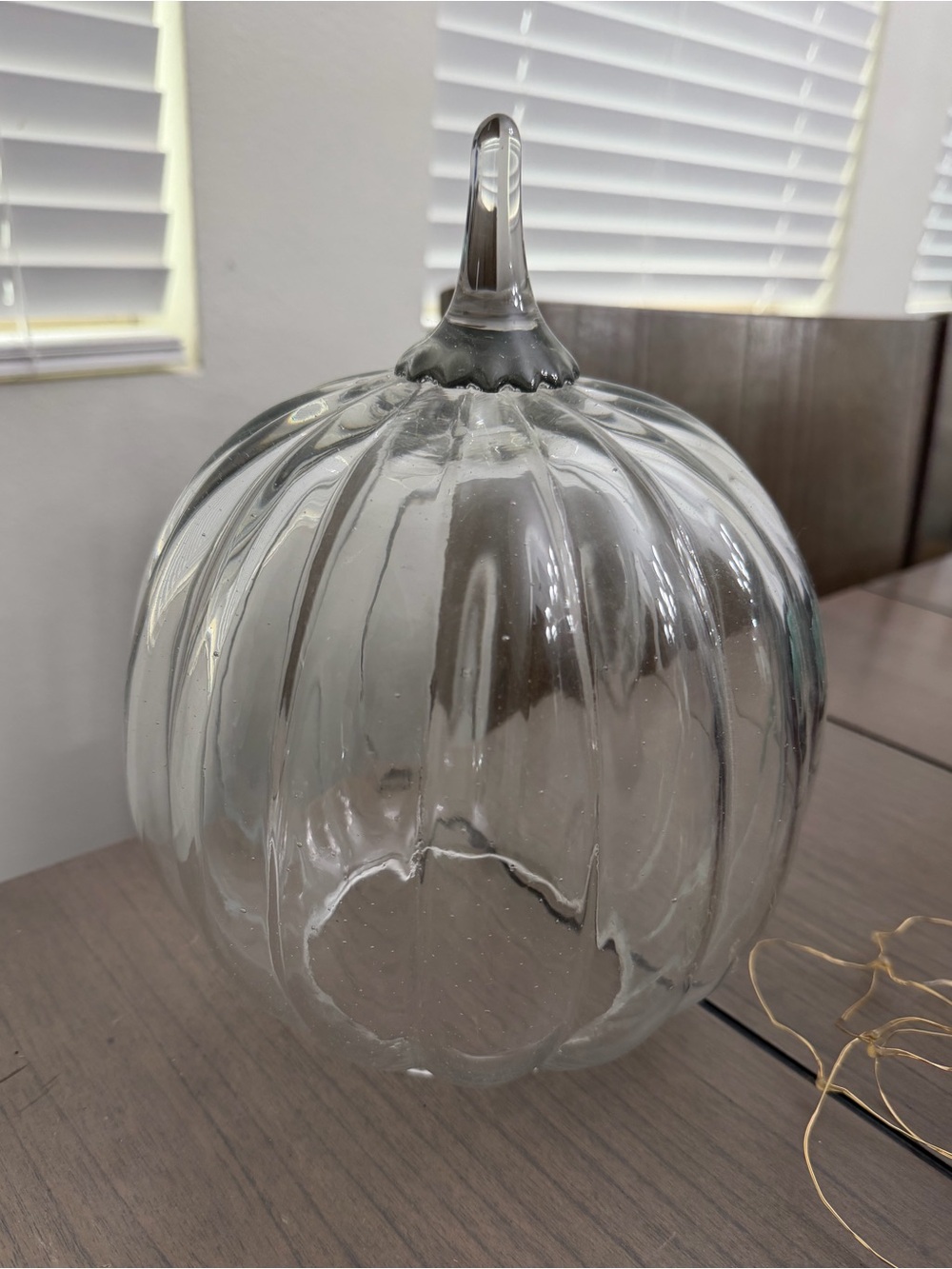 Glass Pumpkin Decor Firefly Lights Home Decorations
